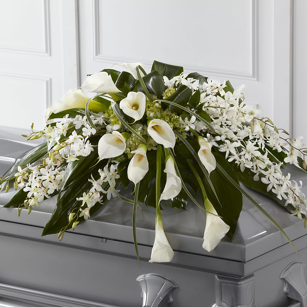 Angel Wings Casket Spray – Deeshay Custom Design, Goldsboro NC