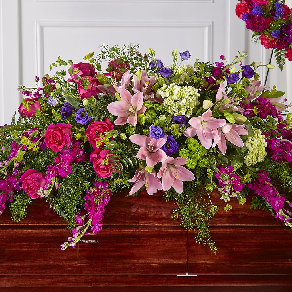 Radiant Tribute Casket Spray – Deeshay Custom Design, Goldsboro NC