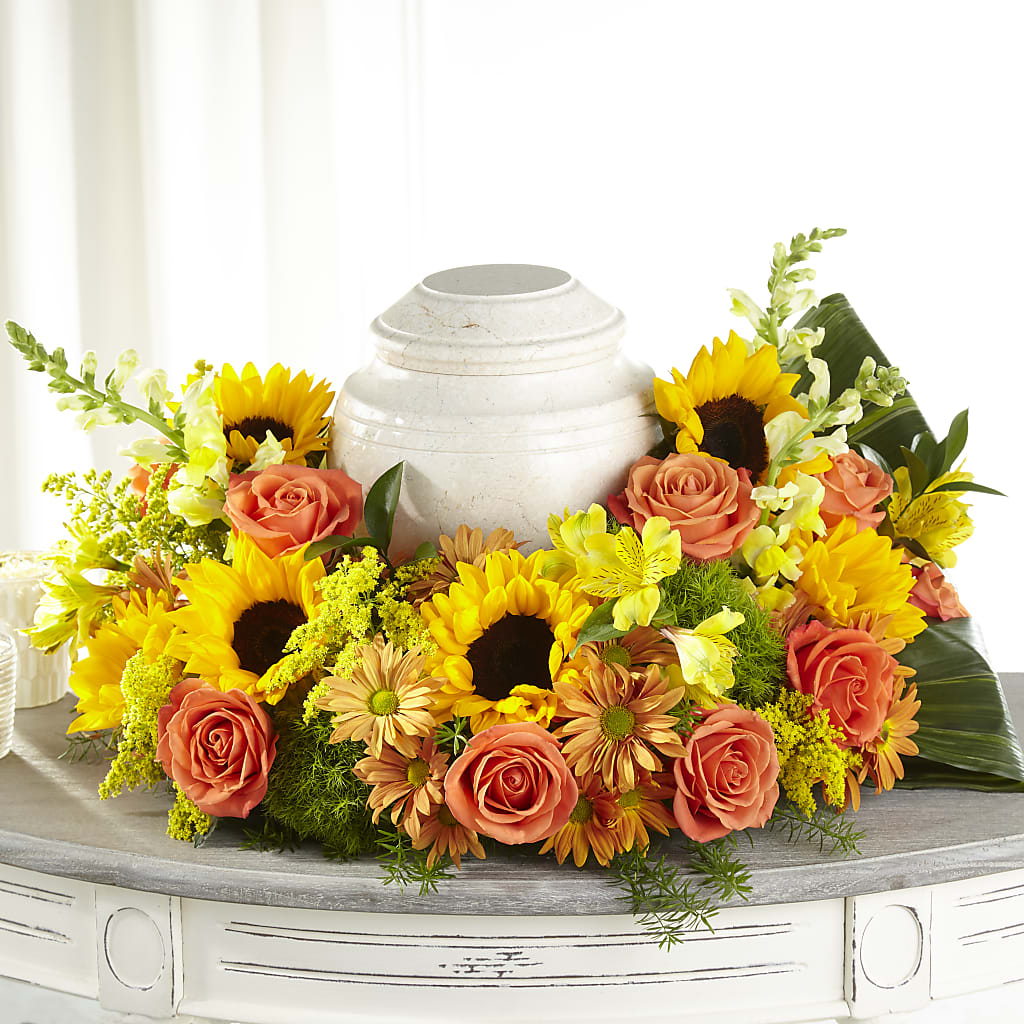 Faithful Sunflower Cremation Adornment – Deeshay Custom Design, Goldsboro NC
