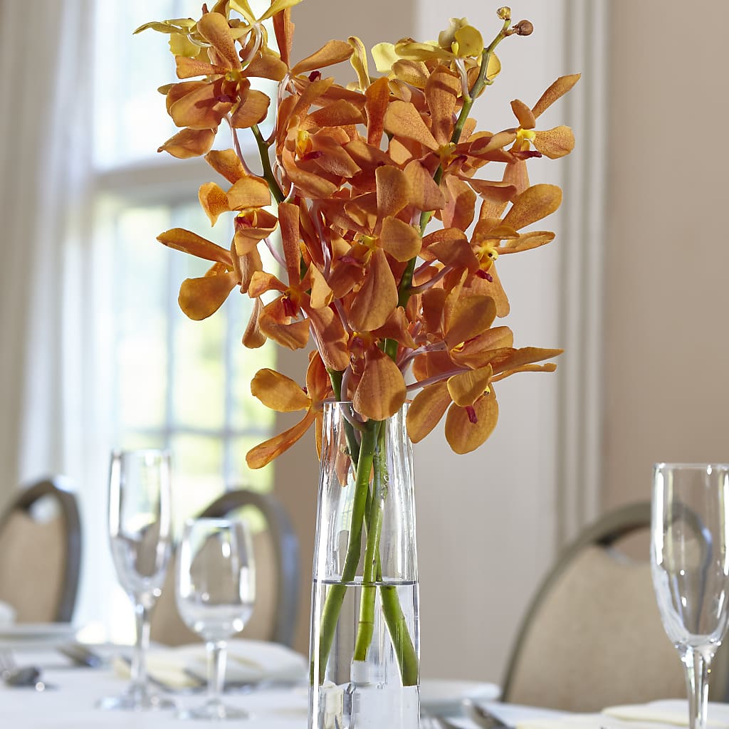 Orange Mokara Bud Vase – Deeshay Custom Design, Goldsboro NC