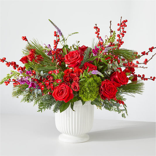 Big Red Bow Bouquet –  Deeshay Custom Design, Goldsboro NC