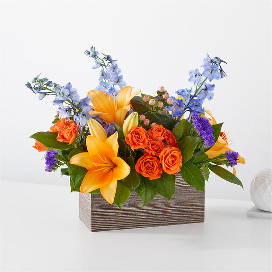 Radiant Citrus Box Bouquet –  Deeshay Custom Design, Goldsboro NC