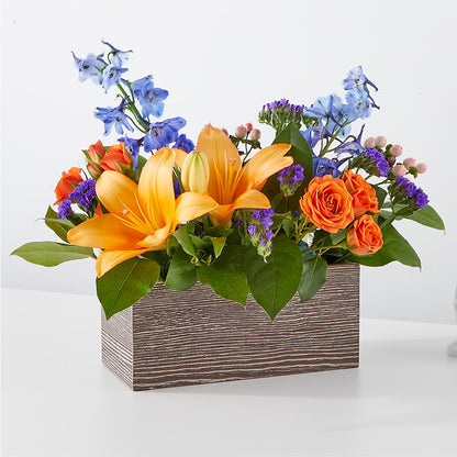 Radiant Citrus Box Bouquet –  Deeshay Custom Design, Goldsboro NC