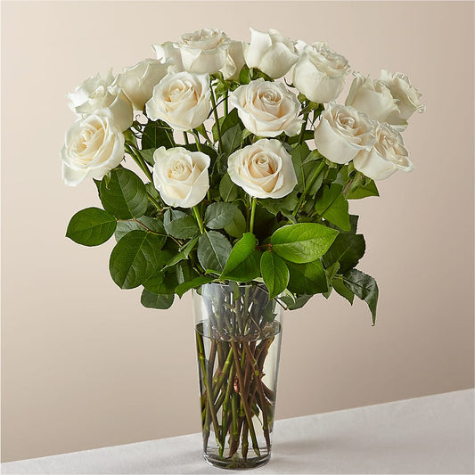 Long Stem White Rose Bouquet –  Deeshay Custom Design, Goldsboro NC