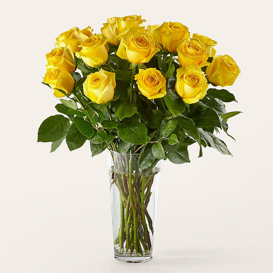 Long Stem Yellow Rose Bouquet –  Deeshay Custom Design, Goldsboro NC