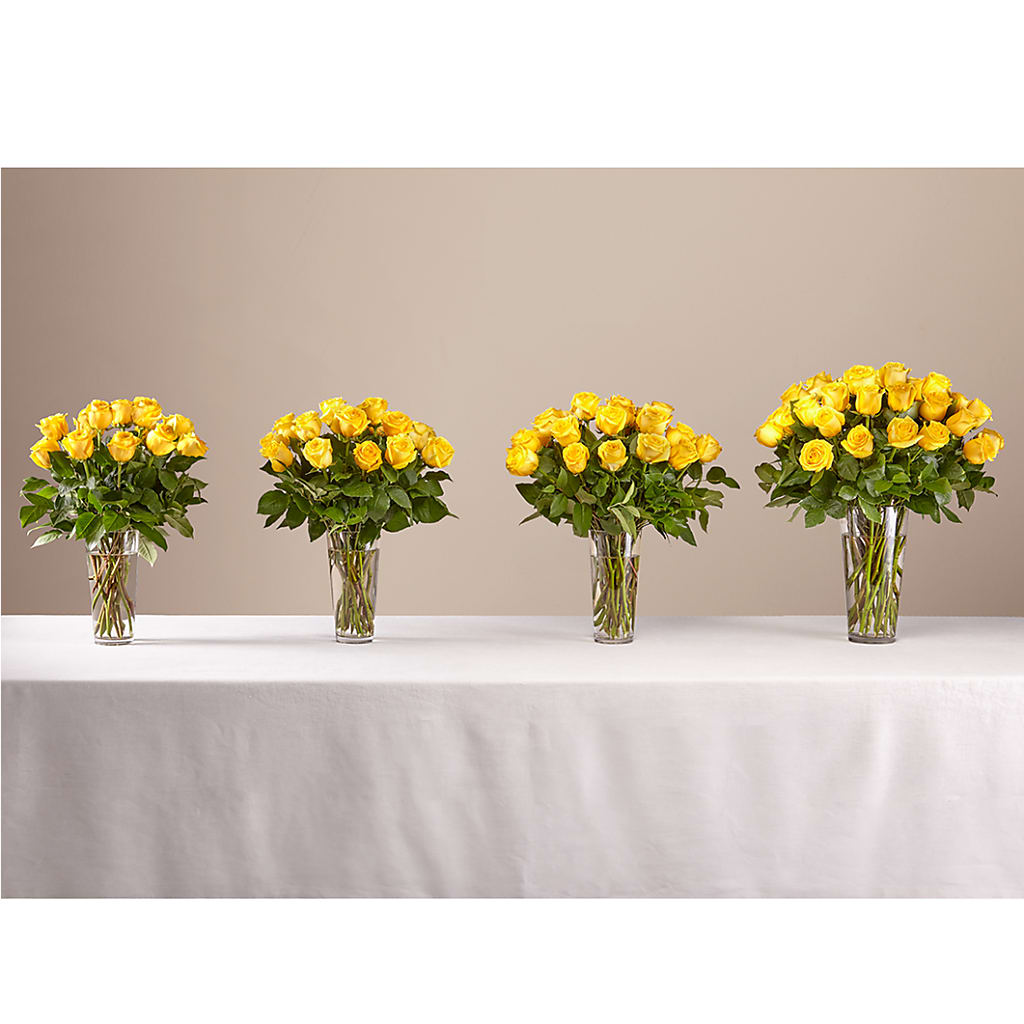 Long Stem Yellow Rose Bouquet –  Deeshay Custom Design, Goldsboro NC