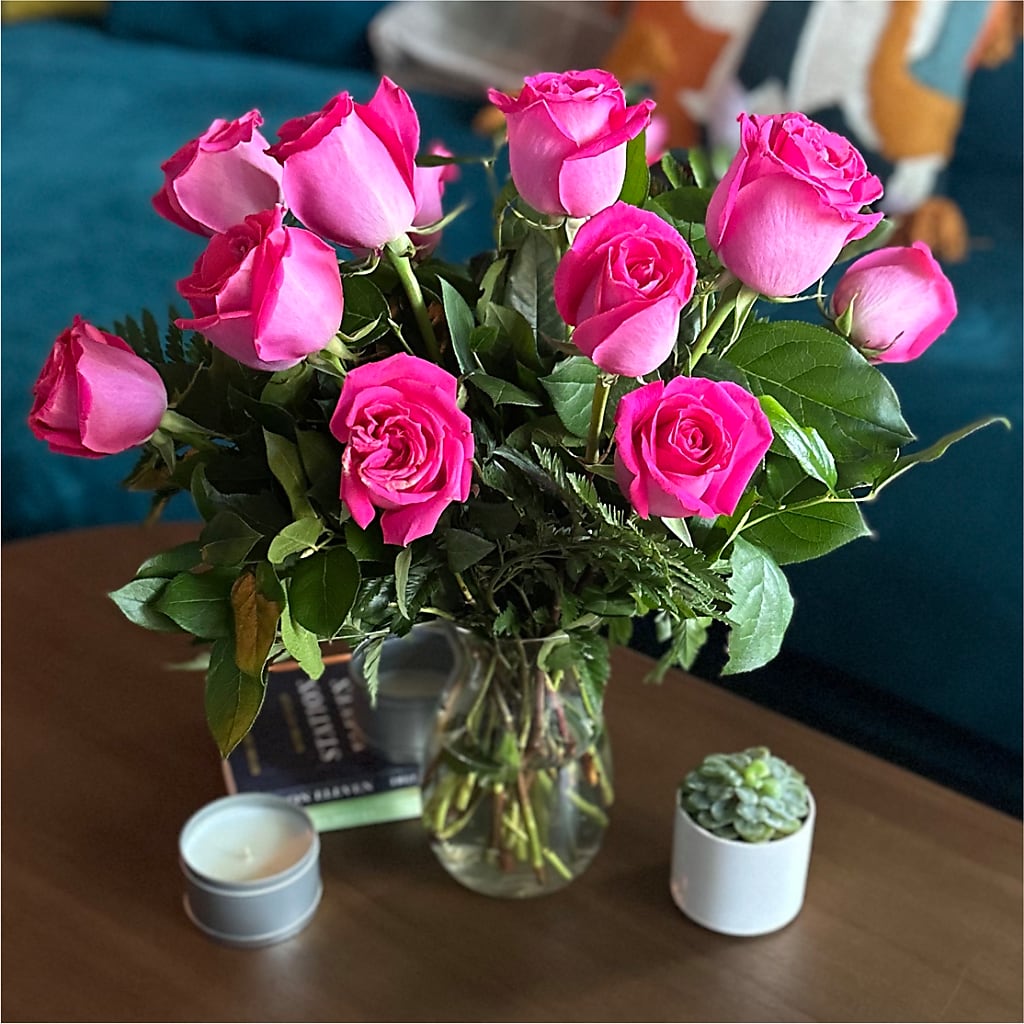 Long Stem Pink Rose Bouquet –  Deeshay Custom Design, Goldsboro NC
