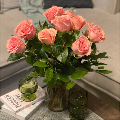 Long Stem Pink Rose Bouquet –  Deeshay Custom Design, Goldsboro NC