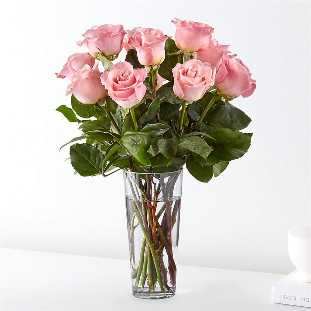 Long Stem Pink Rose Bouquet –  Deeshay Custom Design, Goldsboro NC