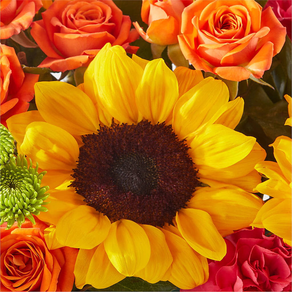 Sun-drenched Blooms Box Bouquet –  Deeshay Custom Design, Goldsboro NC