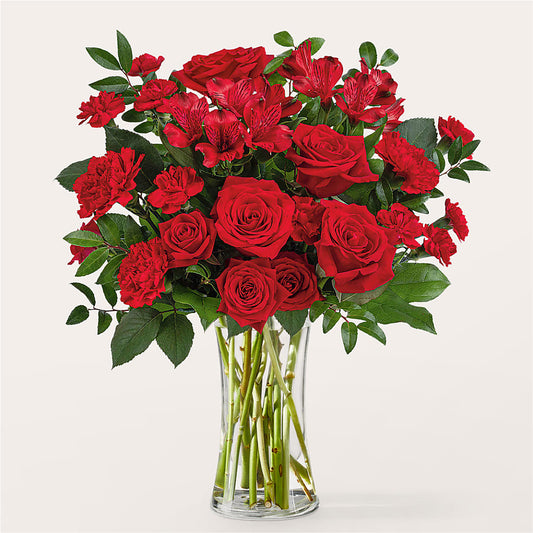 Brilliant Ruby Bouquet –  Deeshay Custom Design, Goldsboro NC