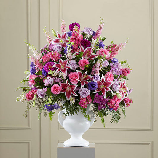 Peaceful Tribute Arrangement –  Deeshay Custom Design, Goldsboro NC