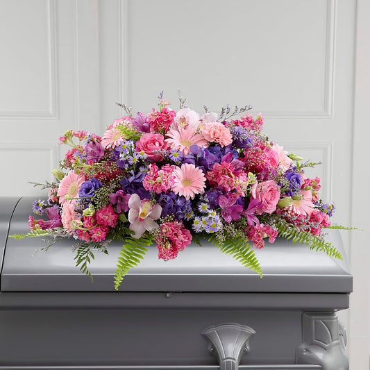 Glorious Garden Casket Spray –  Deeshay Custom Design, Goldsboro NC