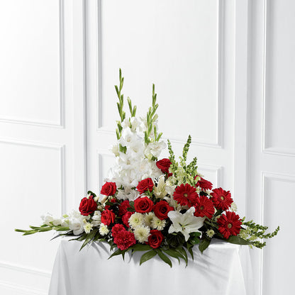 Crimson & White Arrangement –  Deeshay Custom Design, Goldsboro NC