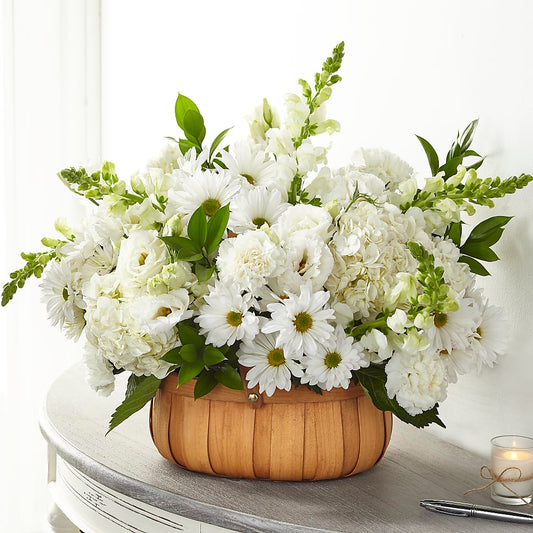 Pure Ivory Basket – DEESHAY CUSTOM DESIGN, Goldsboro NC