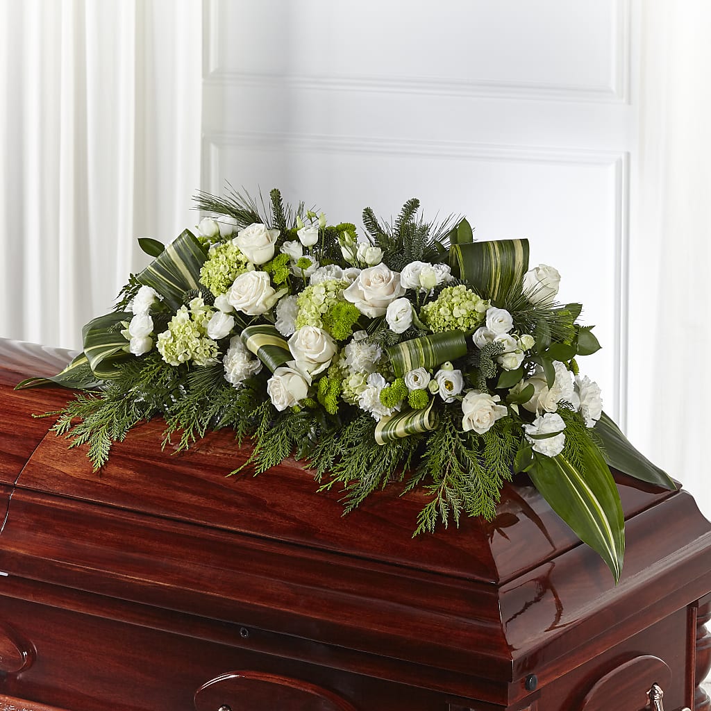 Hopeful Gesture Casket Spray –  Deeshay Custom Design, Goldsboro NC