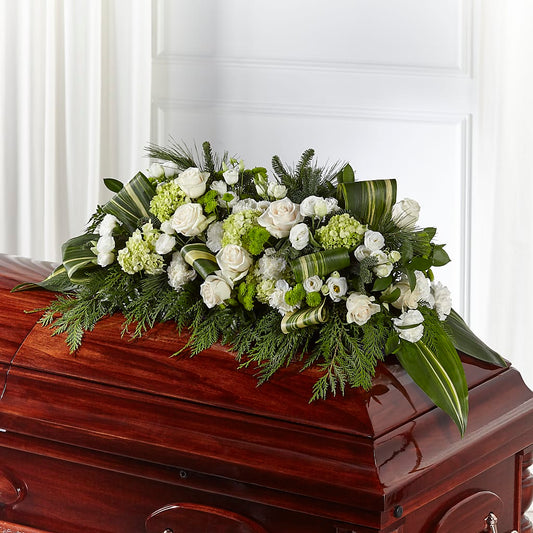 Hopeful Gesture Casket Spray –  Deeshay Custom Design, Goldsboro NC