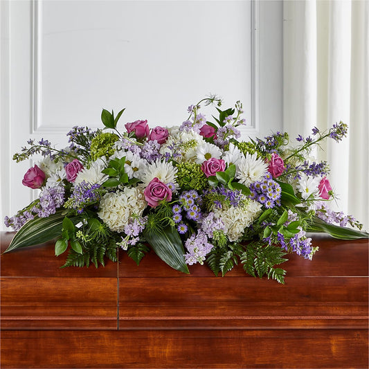 Meadows of Serenity Casket Spray –  Deeshay Custom Design, Goldsboro NC