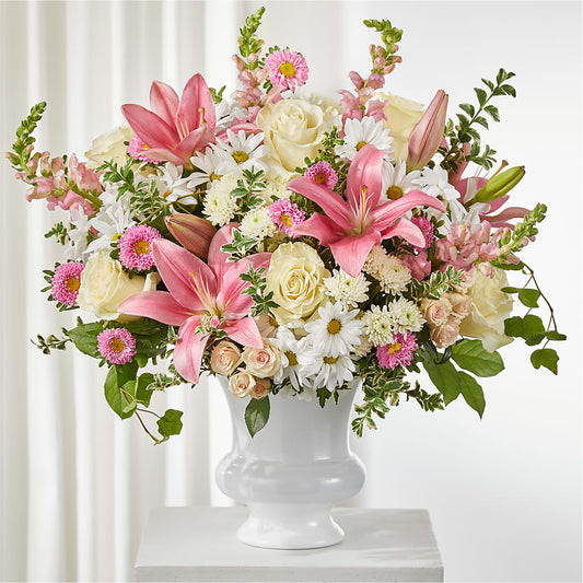 Empathetic Blooms Urn Arrangement –  Deeshay Custom Design, Goldsboro NC