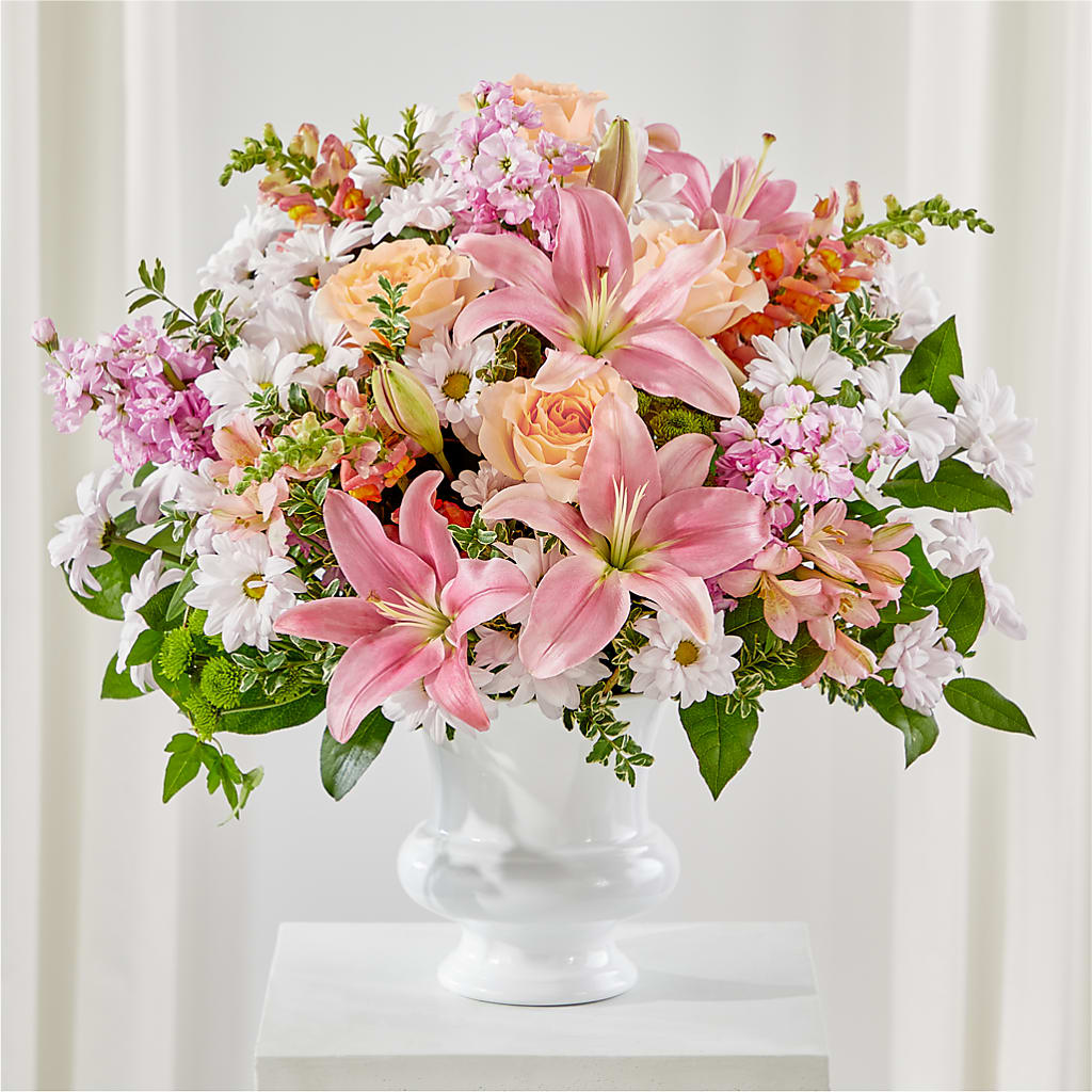 Heartfelt Gesture Urn Arrangement –  Deeshay Custom Design, Goldsboro NC