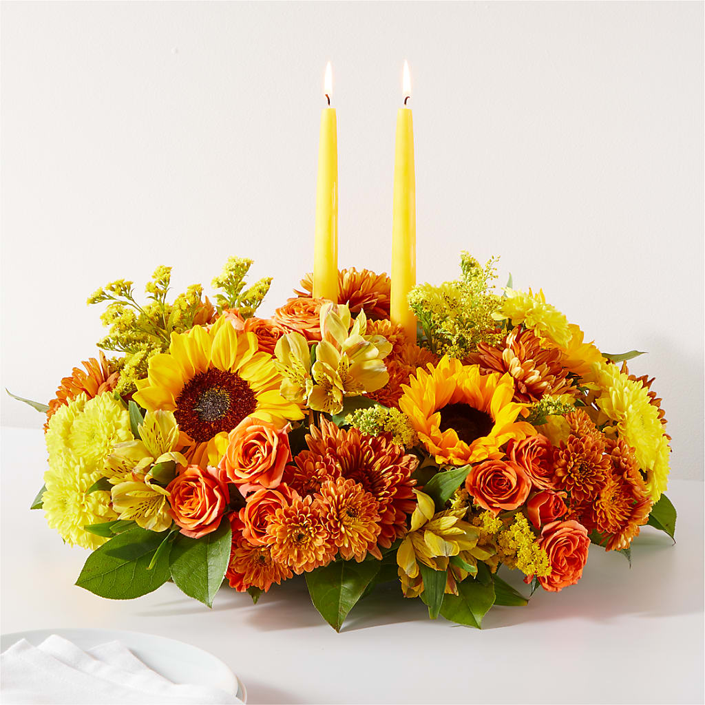 Autumn Harmony Centerpiece –  Deeshay Custom Design, Goldsboro NC