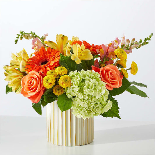 Autumn Sunshine Bouquet with Ivory Vase –  Deeshay Custom Design, Goldsboro NC