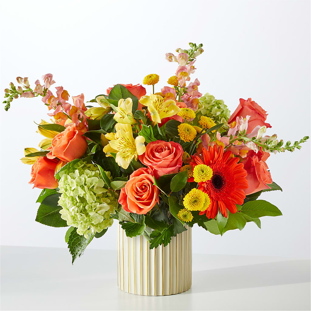 Autumn Sunshine Bouquet with Ivory Vase –  Deeshay Custom Design, Goldsboro NC