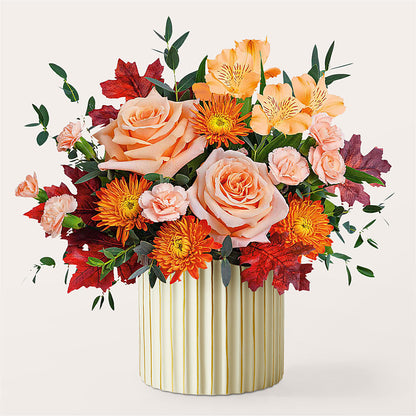 Spiced Latte Bouquet with Ivory Vase –  Deeshay Custom Design, Goldsboro NC