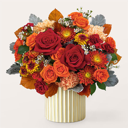 Merlot Bouquet with Ivory Vase –  Deeshay Custom Design, Goldsboro NC