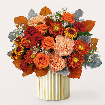 Merlot Bouquet with Ivory Vase –  Deeshay Custom Design, Goldsboro NC