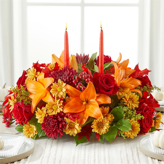 Autumn's Embrace Centerpiece – DEESHAY CUSTOM DESIGN, Goldsboro NC