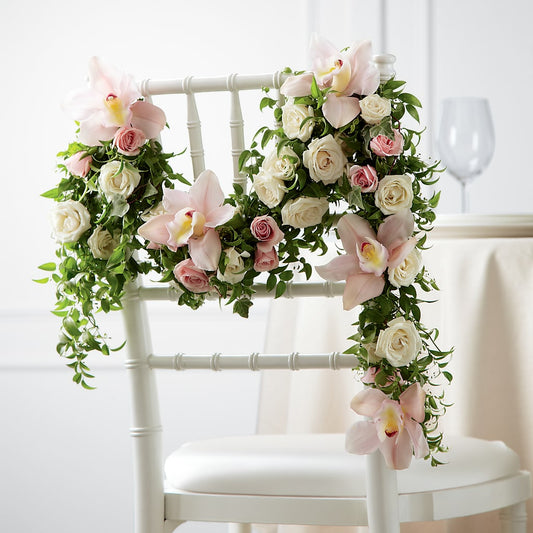 Orchid Rose Chair Décor –  Deeshay Custom Design, Goldsboro NC
