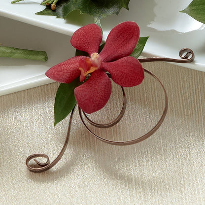 Red Mokara Boutonniere –  Deeshay Custom Design, Goldsboro NC